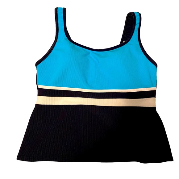 Women's L.L.Bean Swim Jogger, Scoopneck Top Black & Blue Size 10 - Picture 5 of 8